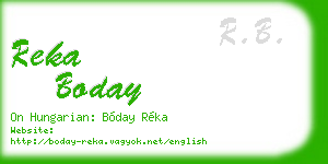reka boday business card